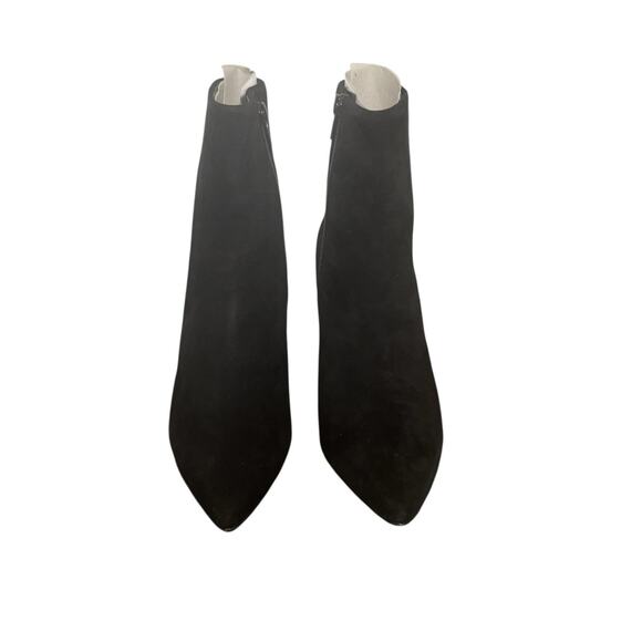 NIB! Lisa Vicky Art Pointed Toe Black Stiletto Heel Suede Bootie - Size 8 - Picture 8 of 12
